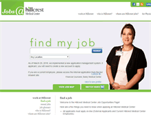 Tablet Screenshot of hillcrestmedicalcenterjobs.com
